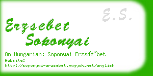 erzsebet soponyai business card
